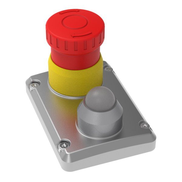 Emergency Stop Device with LED 4-Pole Contacts in 316 Stainless Steel