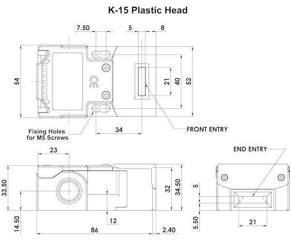 Tongue Interlock Safety Switches (K-15 & K-15-SS)