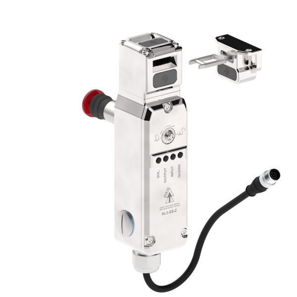 KL3-SS-Z-RR QC-M12 Guard Locking Safety Switch with RFID, OSSD, Rear Release and M12 Quick Connect