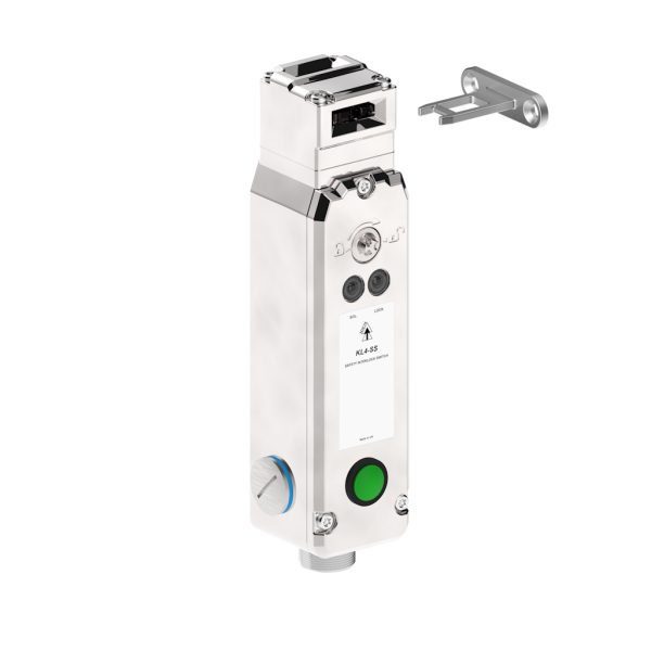 KL4-SS QC-M23 Guard Locking Safety Switch with M23 Quick Connect and Optional Pushbutton