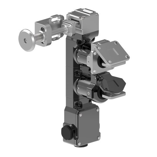 Trapped Key Spring Handle Interlock with Dual Key, Contact Block and Lockout Dustcover