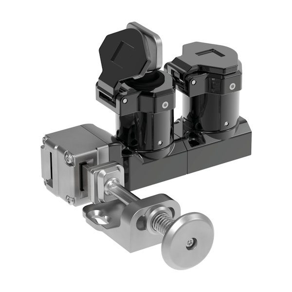 Trapped Key Spring Handle Tongue Interlock with Dual Key