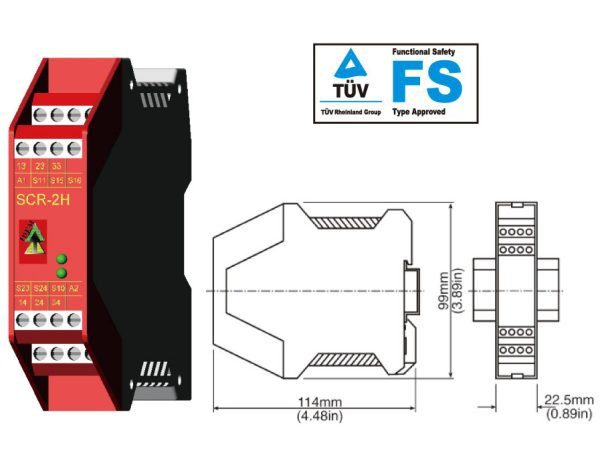 Two-Hand Control Safety Monitoring Relay
