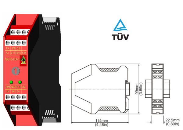 Safety Relay Expansion Module with Time Delay