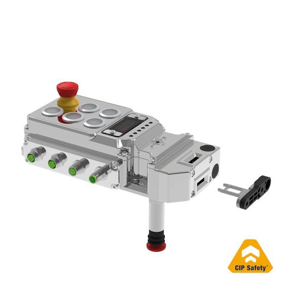 Right-Hand, 6 Control Stations, Rear Release, Stainless Steel