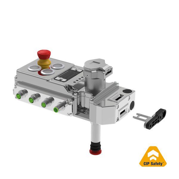 Right-Hand, 4 Control Stations, Trapped Key, Rear Release, Stainless Steel